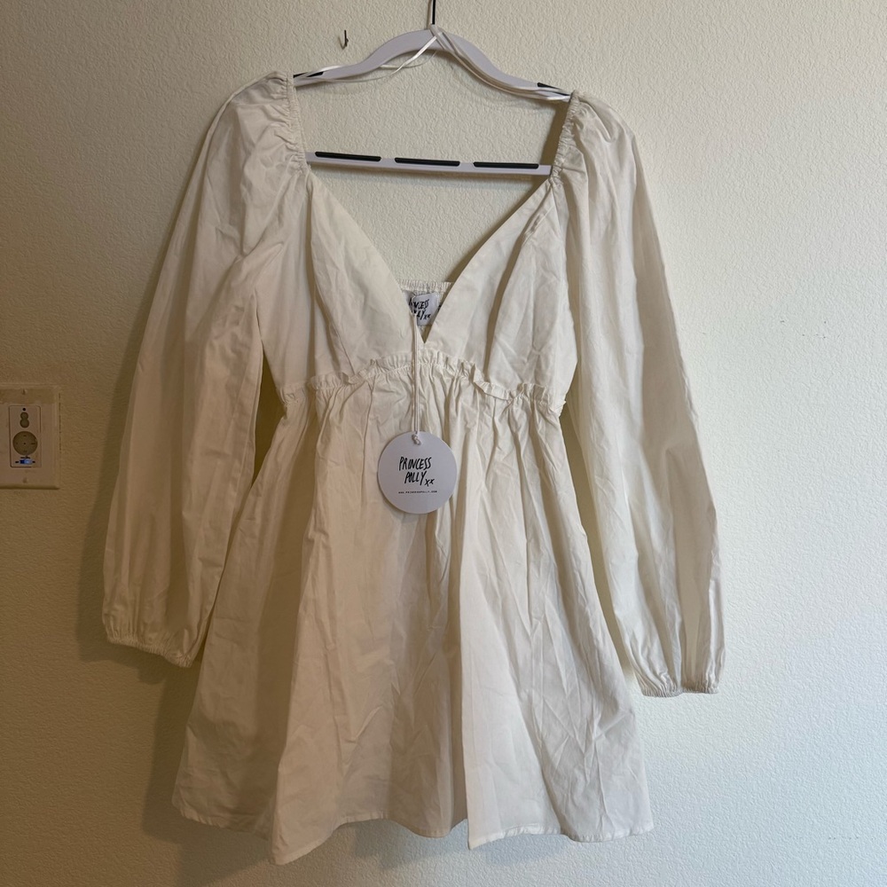 Princess Polly | White Skylark Plunging Empire Waist Mini Dress
8 US - Picture 6 of 8